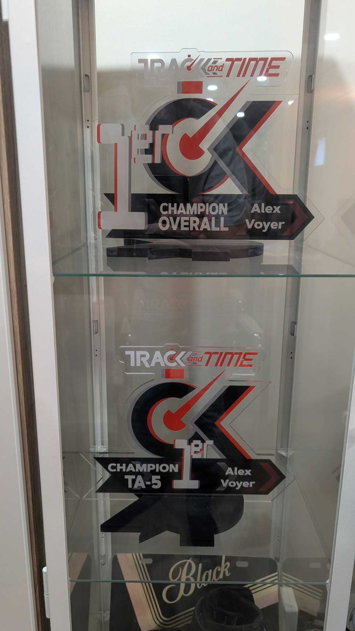 Track and Time awards recognizing Alex Voyer